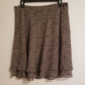 Express Black/Tan Floral skirt
